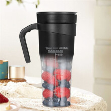 Draagbare Persoonlijke Blender voor Shakes en Smoothies Blender met 6 Mesjes, Oplaadbare USB-Handgreep en Rieten Dekselblender