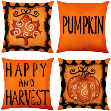 HKUKY Halloween pillow cover set ghost design linen