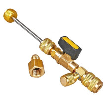 Kernverwijderaar voor Ventielen, Installatiegereedschap R410A R22 AC voor Schrader-Kernverwijderaar, Dubbele Maat 1/4 Inch en 5/16 Inch Poort