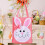 Easter Bunny Tote Bag Canvas with Handles Large 2