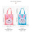 Easter Bunny Tote Bag Canvas with Handles Large 3