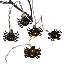 Luzes de LED em formato de aranha para decoração de Halloween, tanto para ambientes internos quanto externos.