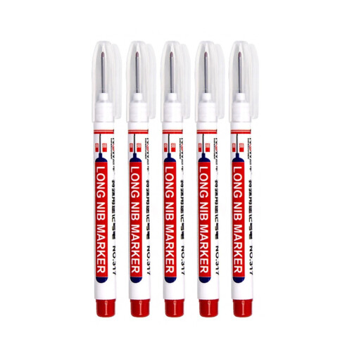 Deep Hole Marker Pen Set 20mm Long Head 5pc 1
