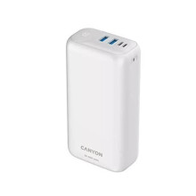 Externe Batterie - CANYON - PB-301 (CNE-CPB301W) - 30 000 mAh - Type-C PD + 2x USB-A QC3.0 - Eingang USB-C / MicroUSB