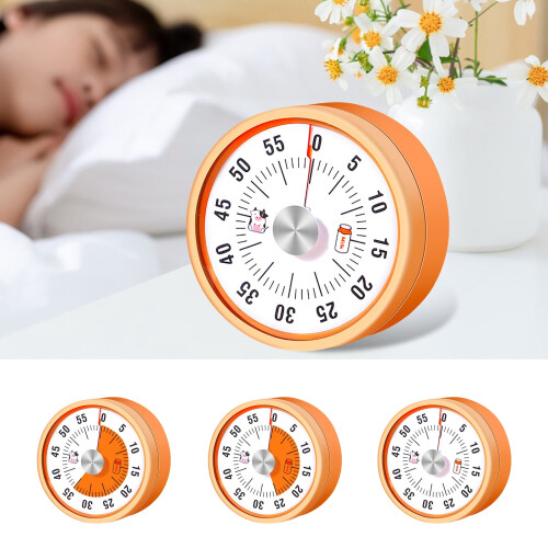 Visual Countdown Timer Silent Magnetic 60-Minute