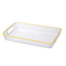Serving Tray with Handles Transparent 12x8 inch