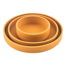 Baby feeding tray set silicone heat-resistant round bowl 1