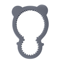 Ouvre-boîte magnétique Hariumiu, robuste et flexible, en plastique, sans queue, en forme d'ours, pour bouteille de bière - Gris foncé