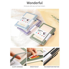 Weekplanner 2024 Notitieboek met PU-Omslag, Medium (A5) Harde Kaft, 5,9 X 8,4 Inch Blauw