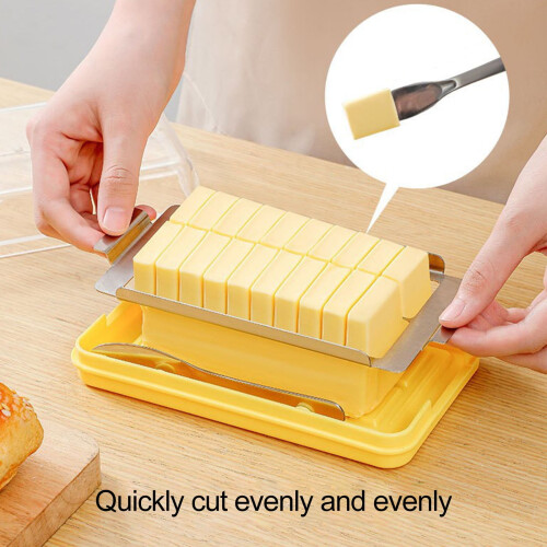 Butter Slicer Box Plastic with Transparent Lid and 2