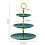 Hariumiu 3-laags cupcake standaard van goudkleurig plastic met 6