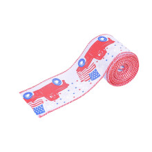 Independence Day ribbon flag bow with stars