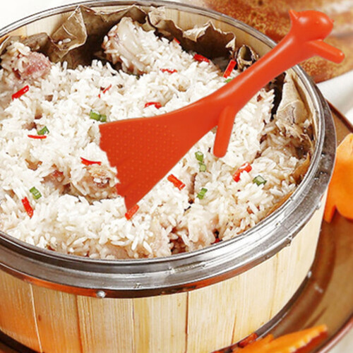 Cuillère à riz antiadhésive grise en forme d'écureuil 2