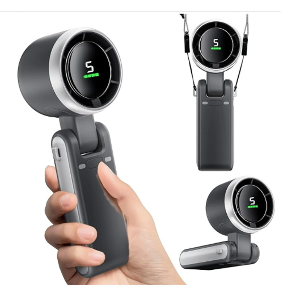 Portable Mini Fan 5000Mah 5-Speed Usb Rechargeable 917087706353