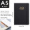 Giyblacko A5 planner notebook faux leather 180 sheets 3