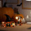 Ξύλινο στολίδι για το Halloween με φωτεινό, τρομακτικό σχέδιο, 1 τεμάχιο 4