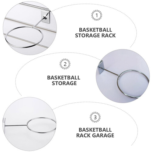 Basketball Wall Mount Bracket Storage Holder 5 Pcs 1