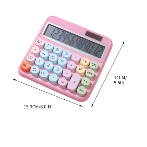 Mechanical Switch Calculator 12-Digit LCD Large Buttons 2