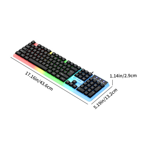 Syligr RGB gaming keyboard and mouse set wired mechanical 1