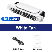 (White Fan) Car Seat Cooling Fan 3 Speed Adjustable 5V USB Car Headrest Cooling Air Fan Car Seat Fan for Front Rear Car Interior Accessories