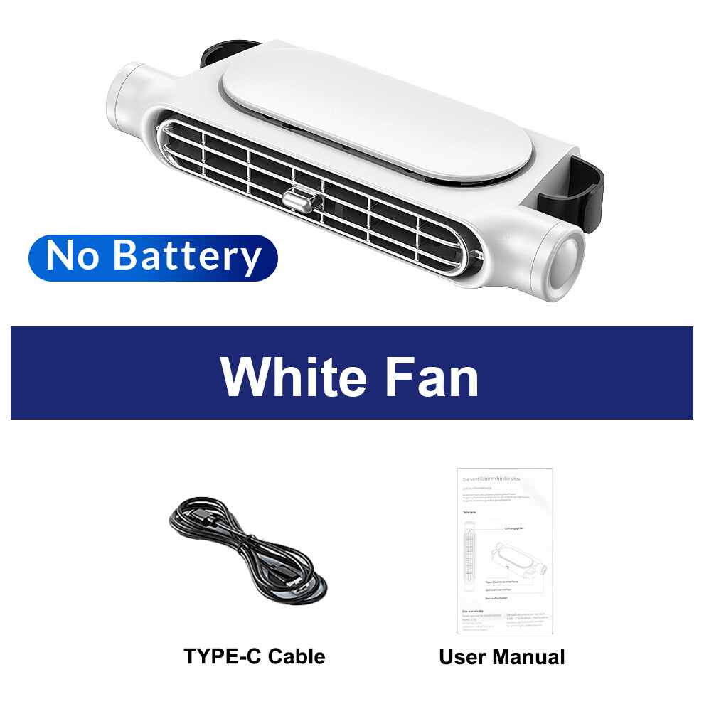 (White Fan) Car Seat Cooling Fan 3 Speed Adjustable 5V Usb Car Headrest Cooling Air Fan Car Seat Fan For Front Rear Car Interior Accessories 6192369675280