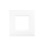 2 White Single Switch Surround Square Finger Plate For 1 Gang 2