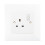 2 White Single Switch Surround Square Finger Plate For 1 Gang 3