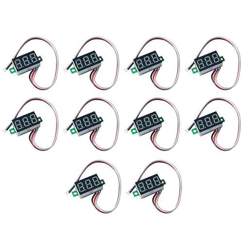 Digital Voltmeter Heads 0.36inch LED Digital Voltmeter  0-30.0V Motorcycle Voltmeter Three-Wire 1