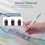 3 Pcs HB Pen Tips for  Surface Pro4/5/6/7/Book High Sensitivity Pens Refill Sensitive Fine Rubber Nib Replace 8