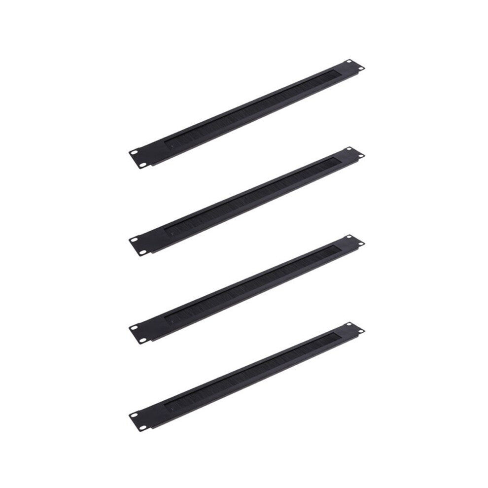 4Pcs 1U 19Inch Rack Mount Blanking Plate Rack Mounting Blank Network Brush Panel Server Cabinet Cable Management 4711200171112