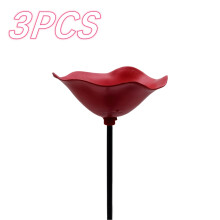 (3PCS Red) [Metal Butterfly Feeders] 3 Pieces Metal Butterfly Bee Feeders | Vibrant Garden Art, Durable Outdoor Decoration, Perfect Gift For