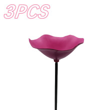 (3pcs Pink) [Metal Butterfly Feeders] 3 Pieces Metal Butterfly Bee Feeders | Vibrant Garden Art, Durable Outdoor Decoration, Perfect Gift For