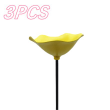 (3PCS Yellow) [Metal Butterfly Feeders] 3 Pieces Metal Butterfly Bee Feeders | Vibrant Garden Art, Durable Outdoor Decoration, Perfect Gift For