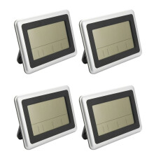 4X Reloj de Pared Digital con Pantalla , Relojes de Estantería de Escritorio Silencioso de Batería Fácil de Leer Reloj Despertador de Mesita de