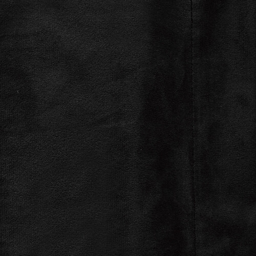(BLACK, 90X90) THICK VELVET CURTAINS PAIR OF EYELET RING TOP SOFT