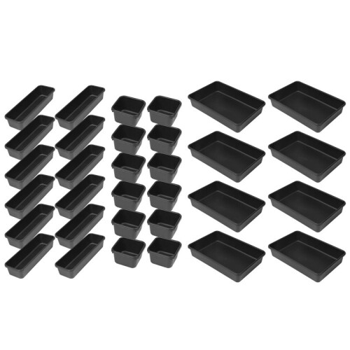 Tool Box Organizer and Storage Tray, Tool Box Drawer Organizer Bins, Toolbox Organizer Tray Divider Set, Black 64 Pack 2