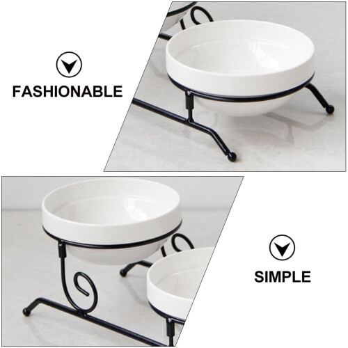 Cake Stand Ceramic and Wrought Iron Multipurpose Rack 1