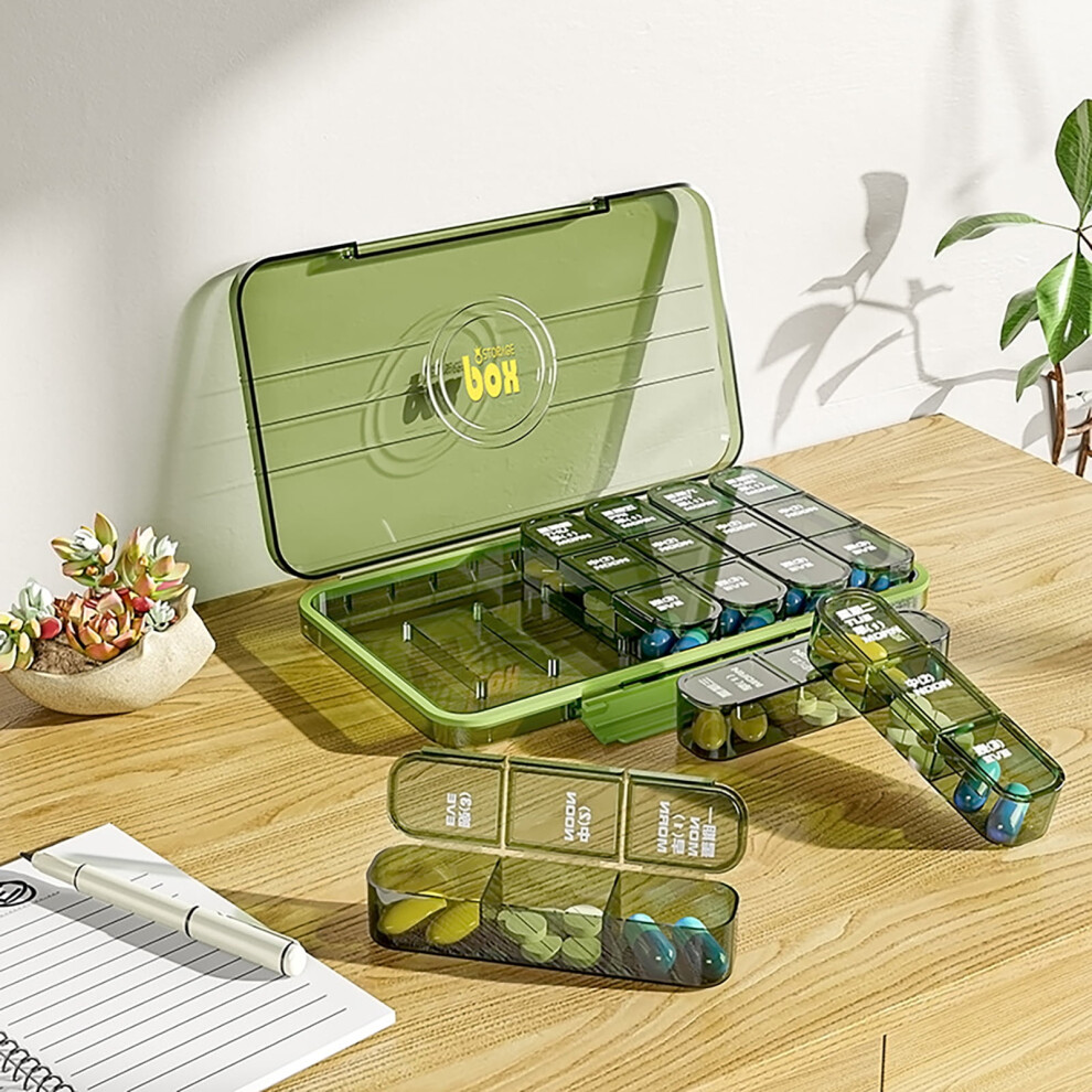 Pill Organizer Weekly Transparent Moisture-Proof 7-Day