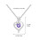 Collar con colgante de corazón bicolor con microincrustaciones 3