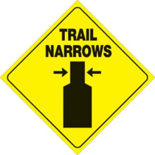 Voss Reflective Trail Sign Trail Narrows 12x12 in