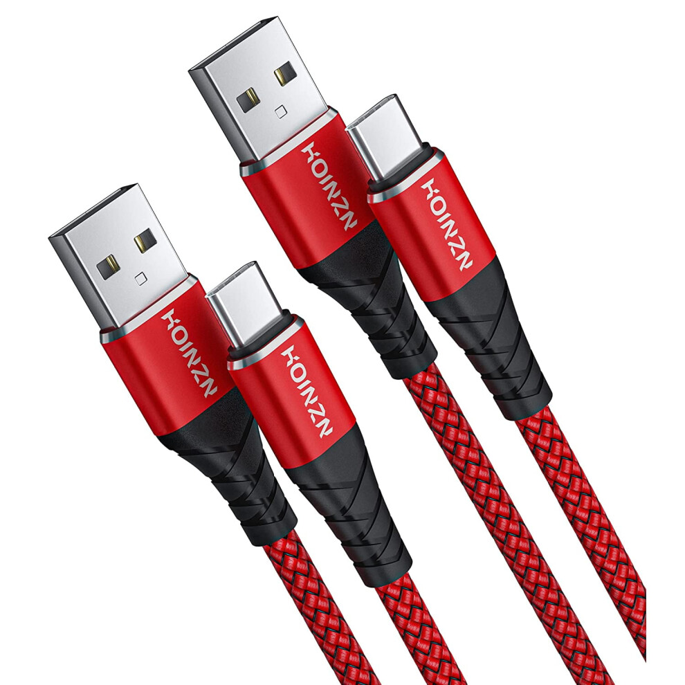 Usb-A To Usb-C Cable 3 Ft Nylon Braided 2 Pack 917087687041