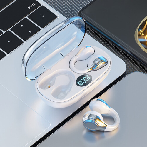 Jacenvly wireless bone conduction earphones white 1