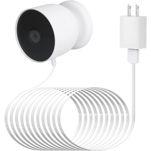 Power Cable for Google Nest Cam (y) Outdoor 30 ft