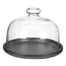 Ceramic dessert plate with lid 1 piece