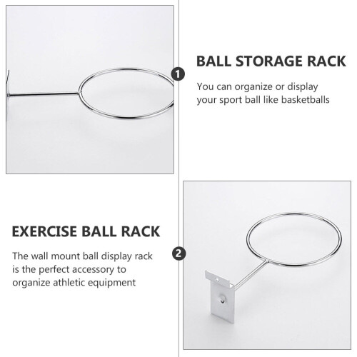 Ball Bracket Ledge Wall-Mounted Sport Ball Stand 5 pcs 1