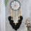 Dream Catcher Bead Wall Hanging Decor Black Leaf Bright 4
