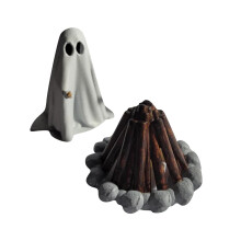 Ghost Fire Resin Ornament Halloween Decoration Set