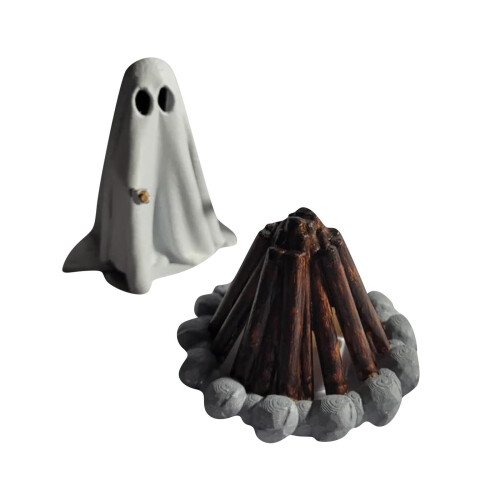 Ghost Fire Resin Ornament Halloween Decoration Set
