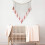 Handmade cotton macrame wall tapestry with wood beads and 2