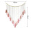 Handmade cotton macrame wall tapestry with wood beads and 6